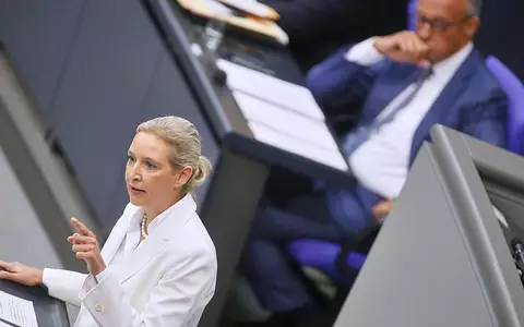 Alice Weidel und Friedrich Merz (Archiv) - Foto: via dts Nachrichtenagentur