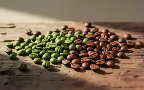 Kaffeebohnen auf einer hölzernen Oberfläche bei natürlichem Tageslicht - Foto: über boerse-global.de