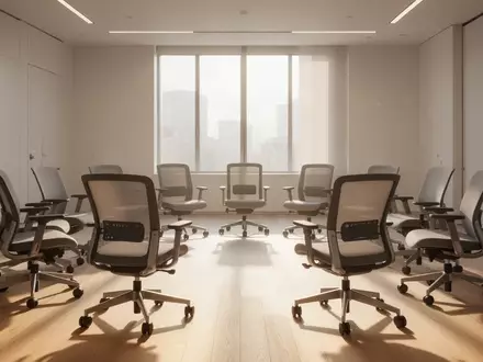 Ein minimalistisch gestalteter Seminarraum mit Stuhlkreis in hellem Tageslicht, der eine konzentrierte Lernatmosphäre vermittelt. - Foto: über boerse-global.de