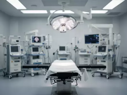 Ein moderner, steriler Operationssaal in einer Klinik mit medizinischen Geräten im Hintergrund. - Foto: über boerse-global.de