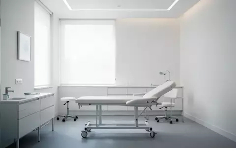 Ein heller, moderner Behandlungsraum in einer medizinischen Einrichtung mit neutraler Einrichtung und Tageslicht. - Foto: über boerse-global.de