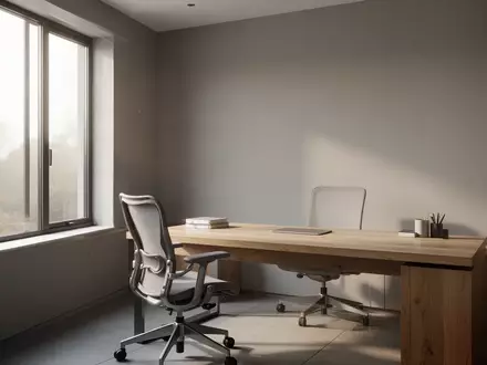 Ein minimalistisch eingerichteter, heller Arbeitsplatz in einem modernen Büro mit natürlichem Lichteinfall. - Foto: über boerse-global.de