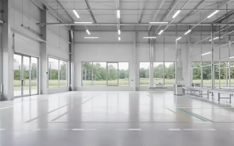 Ein helles, modernes und barrierefreies Industrie-Arbeitsumfeld mit viel Tageslicht und minimalistischer Raumgestaltung. - Foto: über boerse-global.de