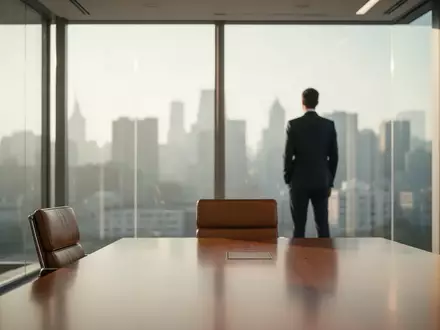 Moderner Konferenzraum in einem Bürogebäude bei natürlichem Tageslicht, symbolisch für Unternehmensstrategie und Finanzen. - Foto: über boerse-global.de