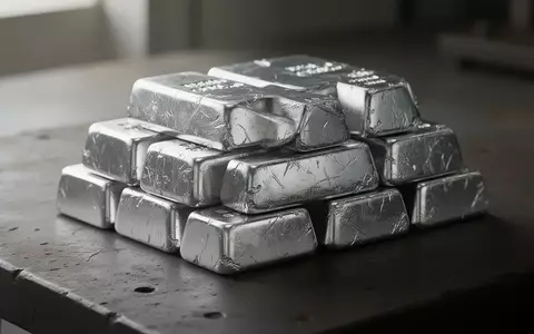 Gestapelte Silberbarren auf einer dunklen, industriellen Oberfläche bei natürlichem Licht. - Foto: über boerse-global.de