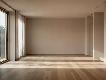 Ein lichtdurchfluteter, minimalistischer Wohnraum mit klaren architektonischen Linien und natürlichem Lichteinfall. - Foto: über boerse-global.de