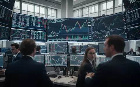 Ein verschwommener Blick auf eine moderne europäische Börse mit Finanzdaten auf Monitoren. - Foto: über boerse-global.de