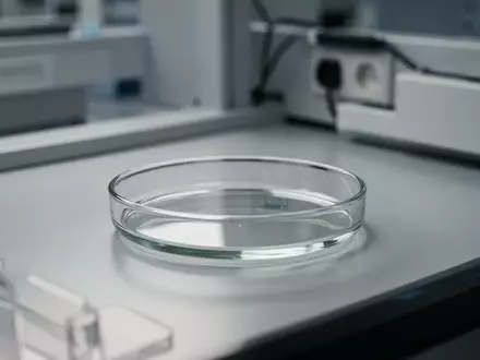 Eine saubere Petrischale auf einem sterilen Labortisch in einer Forschungseinrichtung. - Foto: über boerse-global.de