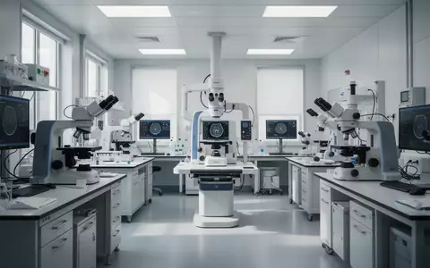 Ein modernes, steriles medizinisches Forschungslabor mit hochwertiger Ausstattung und neutraler Beleuchtung. - Foto: über boerse-global.de