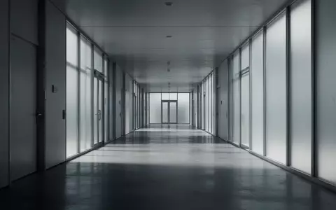 Ein moderner, minimalistischer Korridor in einer Forschungseinrichtung mit klaren Linien und natürlichem Licht. - Foto: über boerse-global.de
