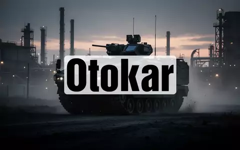 Ein gepanzertes Militärfahrzeug in einer nebligen, industriellen Umgebung bei Dämmerung. - Foto: über boerse-global.de
