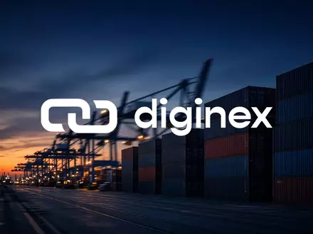 Abstrakte Darstellung einer modernen globalen Logistik-Hafenanlage bei Dämmerung - Foto: über boerse-global.de
