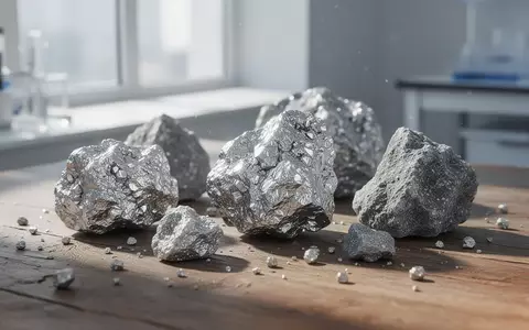 Nahaufnahme von Lithium-Erzproben auf einer hölzernen Oberfläche in einem Labor. - Foto: über boerse-global.de