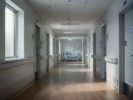 Ein heller, steriler Krankenhausflur mit natürlichem Lichteinfall, der eine ruhige und professionelle Atmosphäre vermittelt. - Foto: über boerse-global.de
