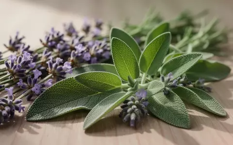 Nahaufnahme von aromatischen Heilkräutern wie Salbei und Lavendel in einem Labor, beleuchtet durch natürliches Licht. - Foto: über boerse-global.de