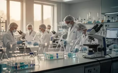 Wissenschaftler in einem modernen Labor arbeiten an der Erforschung neuer Medikamente. - Foto: über boerse-global.de