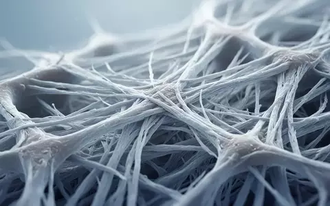 Mikroskopische Aufnahme einer Knorpelgewebestruktur mit sichtbaren Kollagenfasern in einer klinischen Umgebung. - Foto: über boerse-global.de