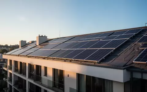 Moderne Photovoltaikanlagen auf dem Dach eines Wohnhauses bei hellem Tageslicht. - Foto: ĂĽber boerse-global.de