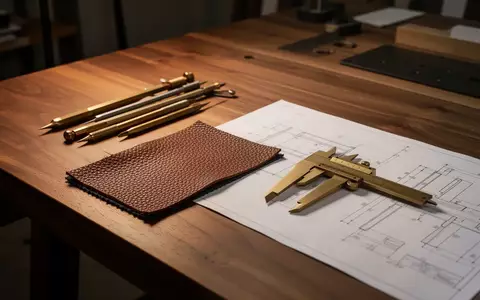 Eine minimalistische Werkbank in einem Designstudio mit hochwertigen Materialien und Handwerkzeugen ohne technische Geräte. - Foto: über boerse-global.de