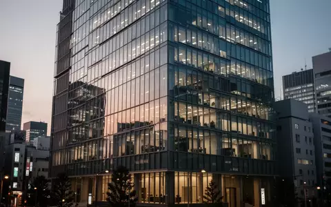 Modernes Bürogebäude im Tokioter Finanzviertel während der Abenddämmerung. - Foto: über boerse-global.de