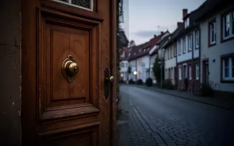 Eine geschlossene Haustür in einer ruhigen Wohnstraße bei Dämmerung. - Foto: über boerse-global.de