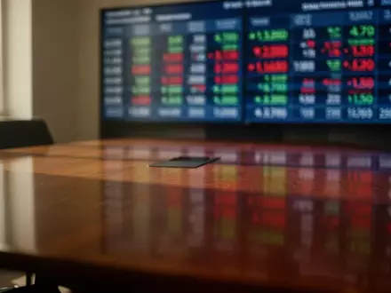 Nahaufnahme eines Konferenztisches in einem modernen Büro mit unscharfem Hintergrund, der die Atmosphäre des Finanzmarktes einfängt. - Foto: über boerse-global.de