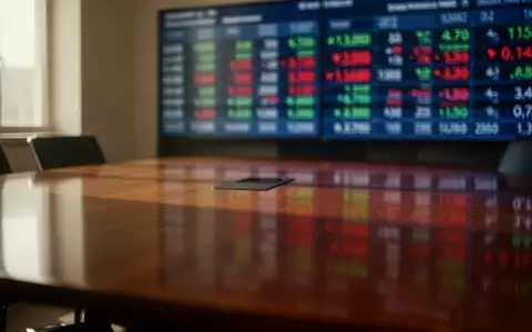 Nahaufnahme eines Konferenztisches in einem modernen Büro mit unscharfem Hintergrund, der die Atmosphäre des Finanzmarktes einfängt. - Foto: über boerse-global.de