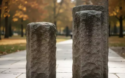 Zwei fest verankerte Steinsäulen in einem ruhigen Park als Symbol für innere Stärke und gesellschaftlichen Zusammenhalt. - Foto: über boerse-global.de