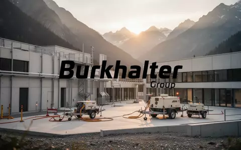 Moderne Baustelle und Infrastruktur-Engineering vor einer alpinen Gebirgskulisse bei Sonnenuntergang. - Foto: über boerse-global.de