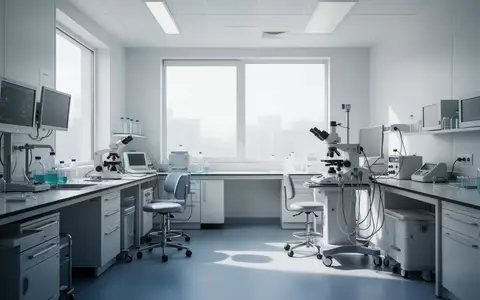 Ein steriles, modernes klinisches Labor mit medizinischer Ausrüstung in einer hellen, professionellen Umgebung. - Foto: über boerse-global.de