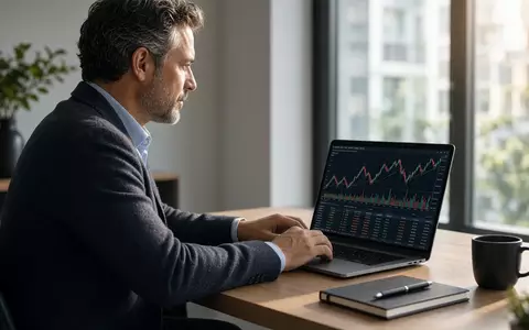 Ein Investor arbeitet an einem Laptop mit Finanzdiagrammen in einem modernen Büro. - Foto: über boerse-global.de