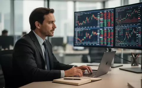 Ein Investor arbeitet an einem Schreibtisch in einem modernen Bürogebäude. - Foto: über boerse-global.de