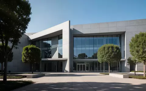 Moderne Architektur eines Regierungsgebäudes mit klaren Linien und Glasfassaden vor einem klaren Himmel. - Foto: über boerse-global.de