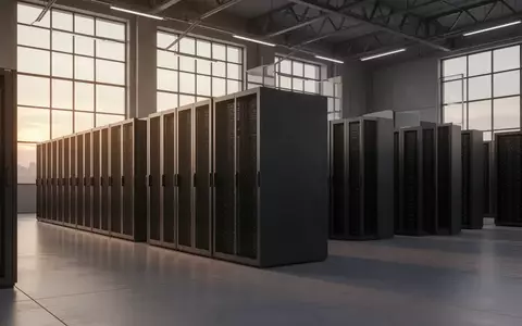 Ein moderner, minimalistischer Serverraum mit schlichten, unbeschrifteten Server-Racks in einer ruhigen, industriellen Umgebung. - Foto: über boerse-global.de
