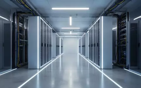 Ein minimalistisch gestalteter, modern beleuchteter Serverraum mit symmetrischen Reihen und reflektierenden Oberflächen. - Foto: über boerse-global.de