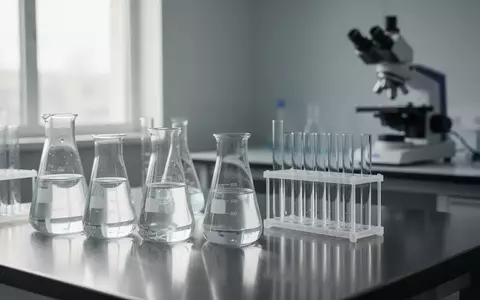 Ein steriler Labortisch mit Glasgefäßen und einem Mikroskop im Hintergrund, das den wissenschaftlichen Fortschritt in der medizinischen Forschung symbolisiert. - Foto: über boerse-global.de