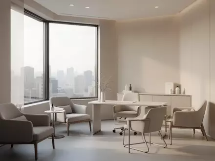 Ein heller, minimalistischer Behandlungsraum in einer modernen medizinischen Praxis bei natürlichem Tageslicht. - Foto: über boerse-global.de