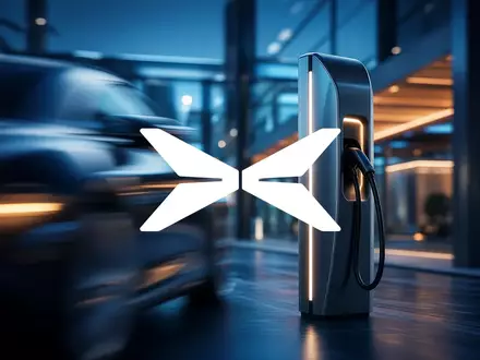 Moderne Ladestation für Elektrofahrzeuge in einer minimalistischen, urbanen Umgebung bei Dämmerung. - Foto: über boerse-global.de