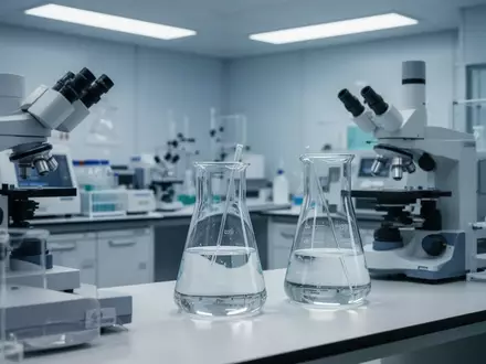 Modernes Labor mit analytischen Geräten und Glasgefäßen in einer klinischen Forschungsumgebung. - Foto: über boerse-global.de