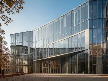 Moderne Glasfassade eines Bürogebäudes in Berlin bei Tageslicht. - Foto: über boerse-global.de