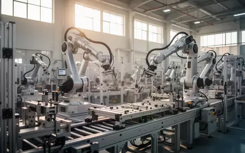 Moderne, automatisierte Produktionslinie in einer hellen Industriehalle. - Foto: über boerse-global.de