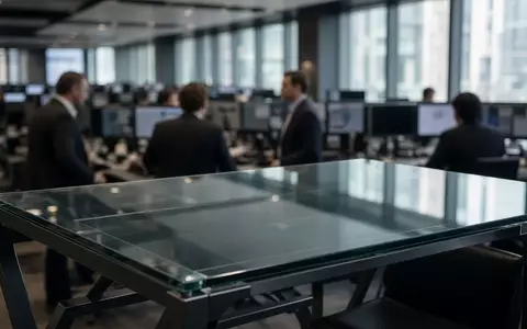 Ein moderner Handelssaal mit verschwommenen Finanzexperten und professioneller Atmosphäre. - Foto: über boerse-global.de