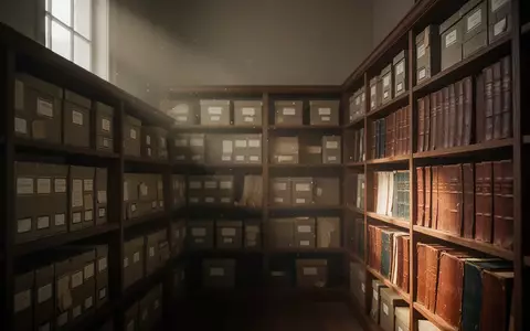 Ein ruhiges Archiv mit ordentlich aufgereihten Archivkartons und Aktenordnern in einem Regal in einem Archivraum. - Foto: über boerse-global.de