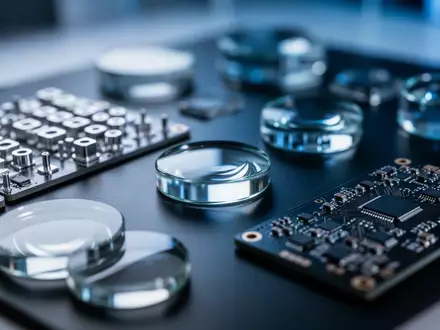 Nahaufnahme von hochtechnologischen optoelektronischen Sensorkomponenten und Leiterplatten in einer Laborumgebung. - Foto: über boerse-global.de