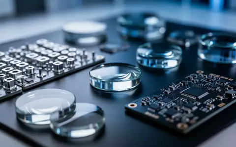 Nahaufnahme von hochtechnologischen optoelektronischen Sensorkomponenten und Leiterplatten in einer Laborumgebung. - Foto: über boerse-global.de