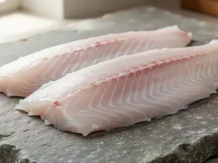 Frische Fischfilets auf einer Steinoberfläche bei natürlichem Tageslicht. - Foto: über boerse-global.de