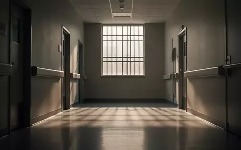 Ein leerer, steriler Flur in einer psychiatrischen Klinik mit einfallendem Tageslicht und langen Schatten. - Foto: ĂĽber boerse-global.de