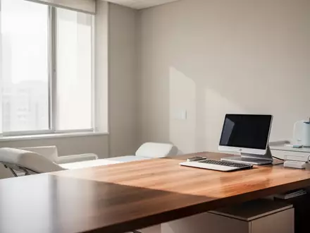 Ein minimalistischer, heller Untersuchungsraum in einer modernen medizinischen Praxis mit natürlichem Lichteinfall. - Foto: über boerse-global.de