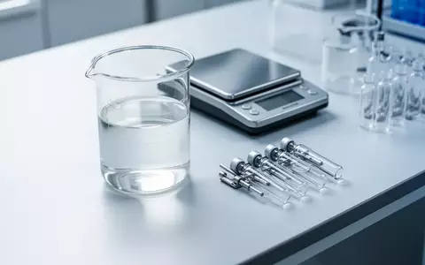 Ein steriler Labortisch mit Glasgefäßen und Präzisionswaagen in einer klinischen Umgebung. - Foto: über boerse-global.de