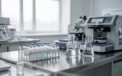 Eine sterile Laborumgebung mit medizinischer Ausrüstung und Glasgefäßen auf einer Edelstahloberfläche. - Foto: über boerse-global.de